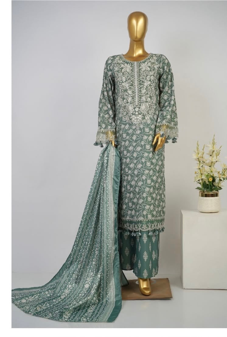 BIN SAEED | Exclusive Luxury Embroidered Viscose with Flapper — Stitched 3-Piece Collection