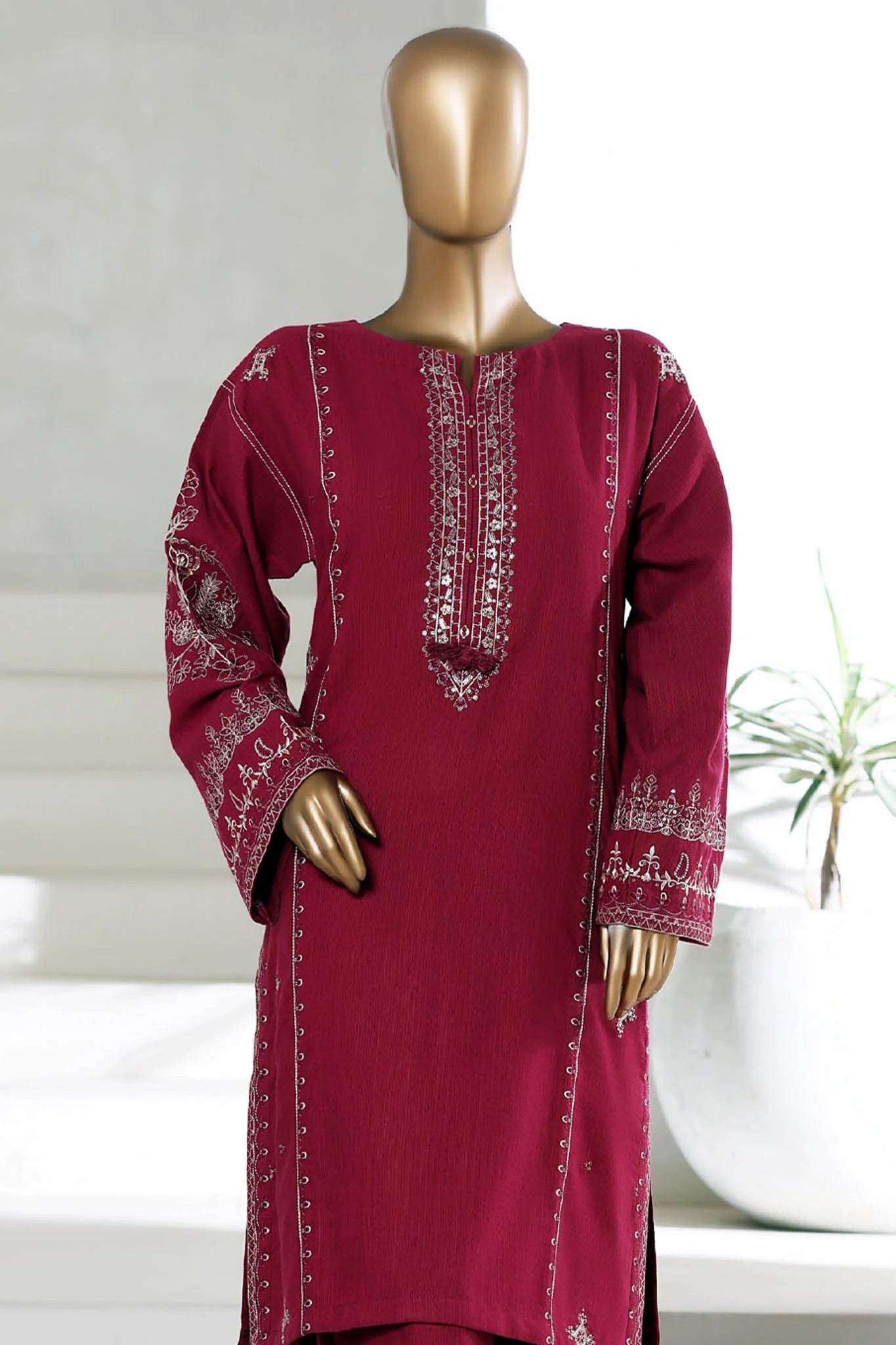 Sada Bahar | Stitched 2 Pc Embroidered Textured Cotton Winter Collection