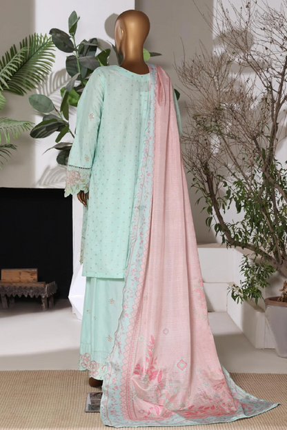 BIN SAEED | Stitched 3pc Embroidered Jacquard Lawn