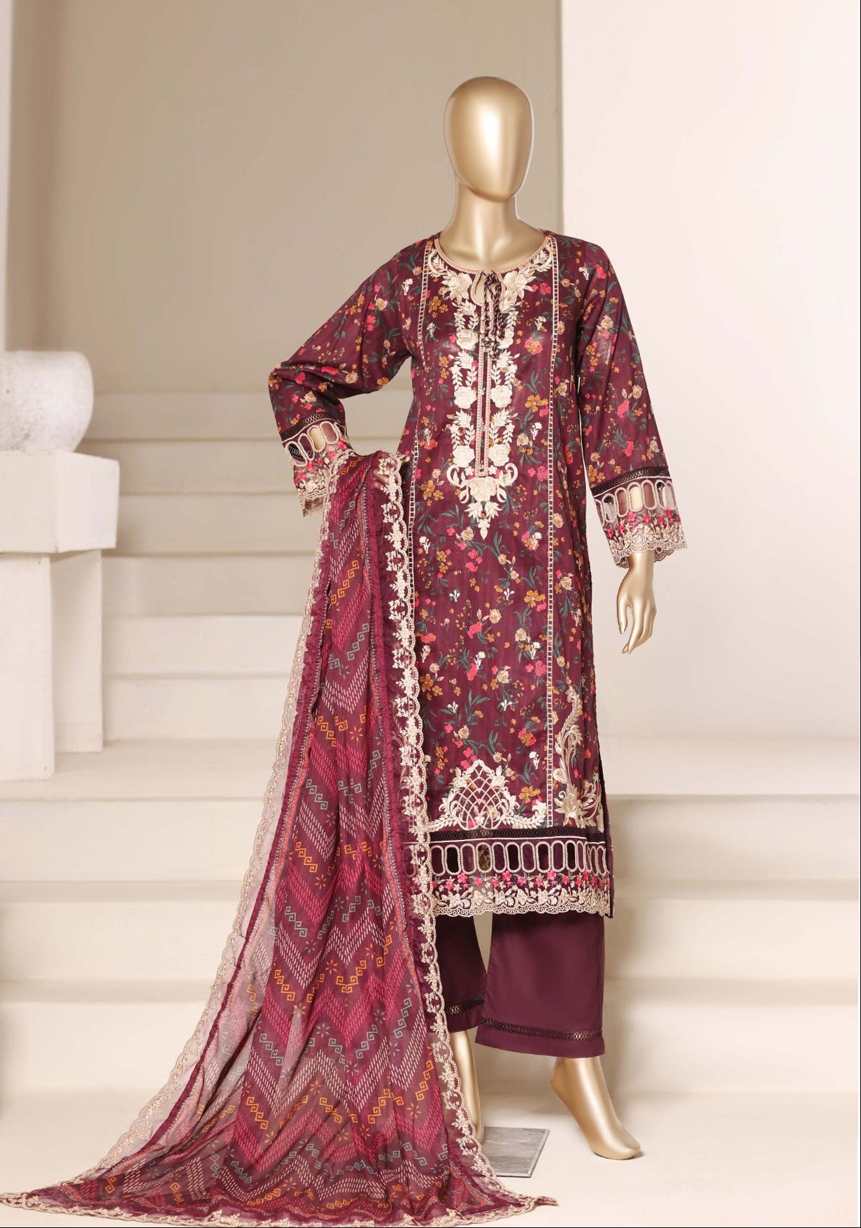 Sada Bahar | Stitch 3 PC Signature Festive Embroidered Lawn Collection
