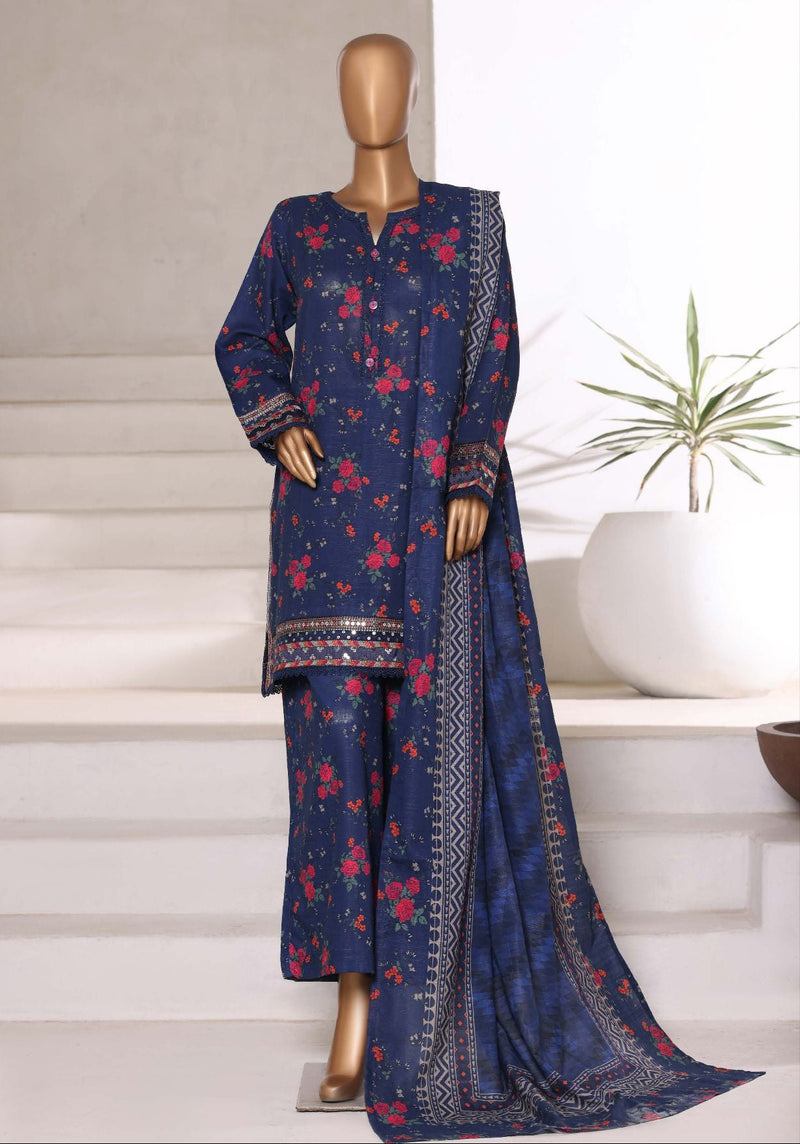 Sada Bahar | Stitched 3pc Malika Khaddar Embroidered Collection