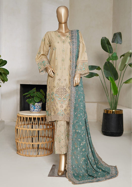 Bin Saeed | Stitched 3pc Luxury Embroidered Cotton Collection