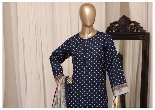 Sada Bahar | Stitched Printed Short Shirt Khaddar With Flapper Trouser