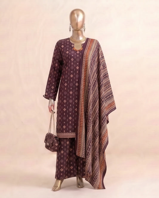 BIN SAEED | Stitch 3PC Printed Khaddar Collection – Premium Winter Collection