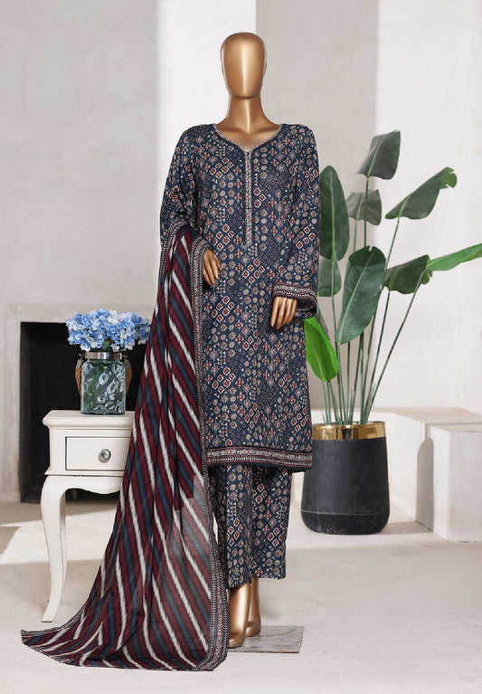 Bin Saeed | Stitched 3pc Printed Cotton Collection