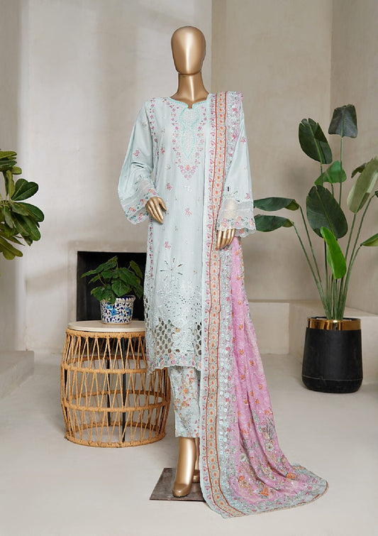 Bin Saeed | Stitched 3pc Luxury Embroidered Cotton Collection
