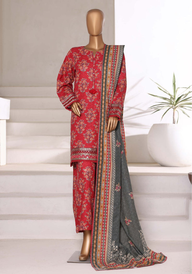 Sada Bahar | Stitched 3pc Malika Khaddar Embroidered Collection