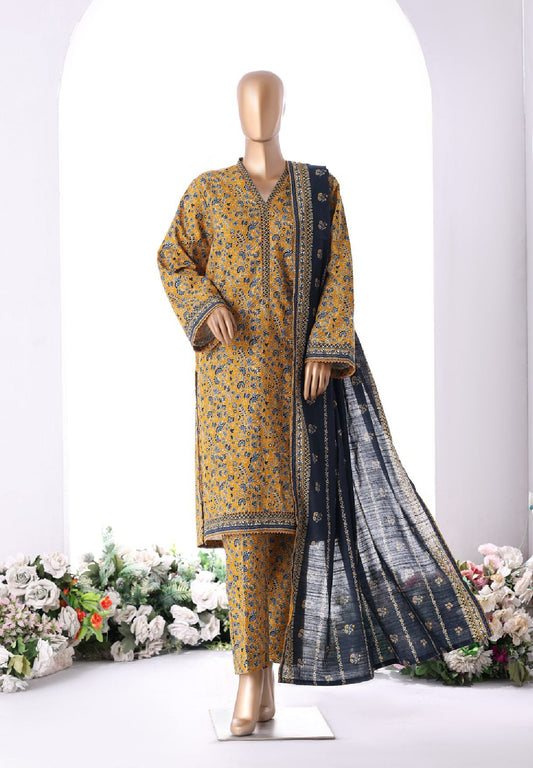 BIN SAEED | Stitched 3-Piece Printed Khaddar