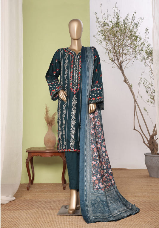 Bin Saeed | Stitched 3pc Embroidered Khaddar Latest Collection
