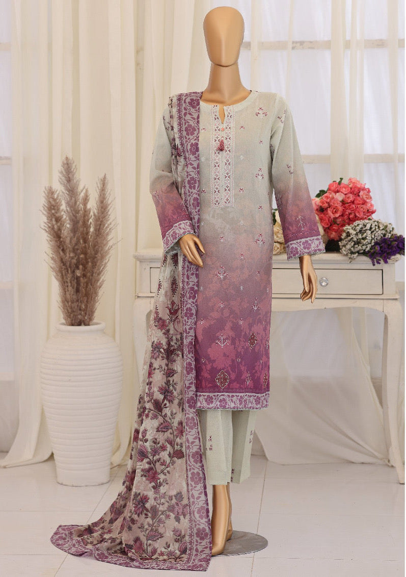 Virsa By HZ | Unstitched 3 Piece Embroidered Lawn Collection