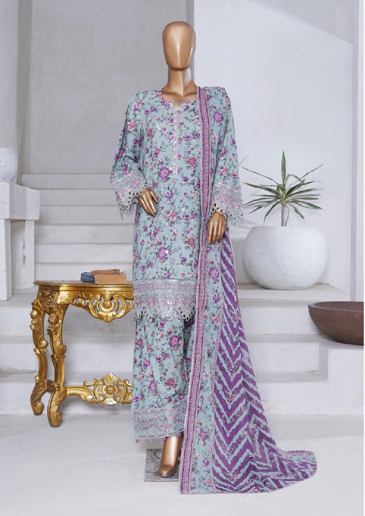 Bin Saeed | Stitched 3PC Luxury Embroidered Chikankari Cotton Collection