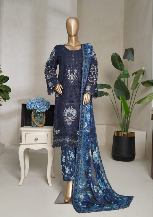 Bin Saeed | Stitched 3pc Luxury Embroidered Cotton Collection