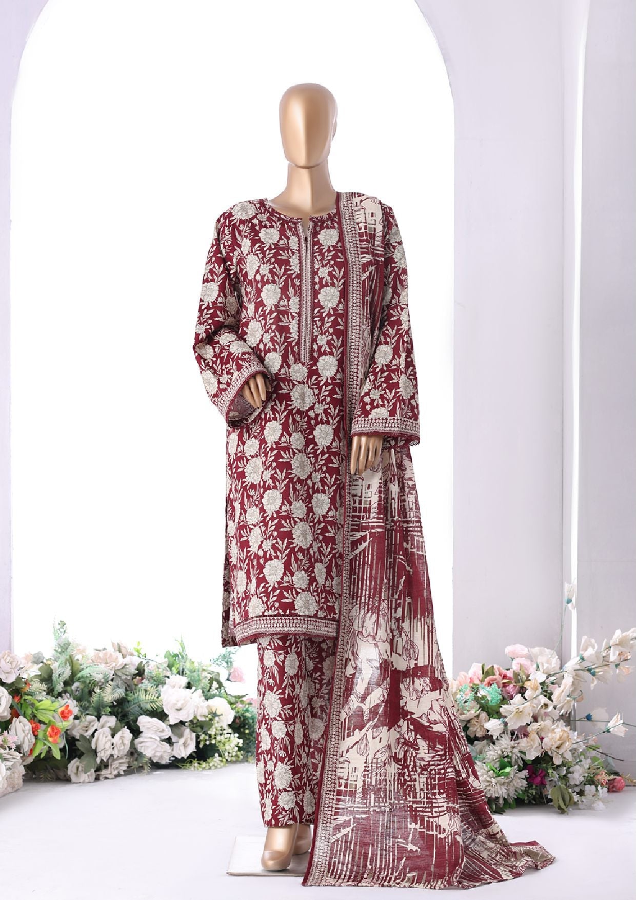 BIN SAEED | Stitched 3-Piece Printed Khaddar