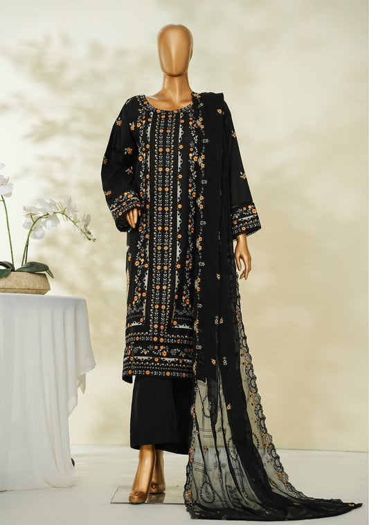 Bin Saeed | Stitch 3 PC Luxury Embroidered Lawn with Chiffon Dupatta