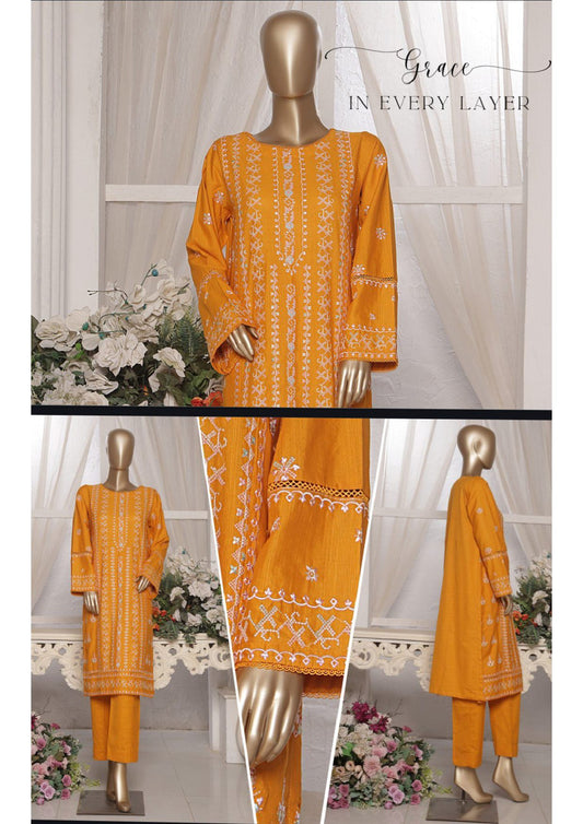 BIN SAEED| Stitched Embroidered Khaddar 2PC Collection