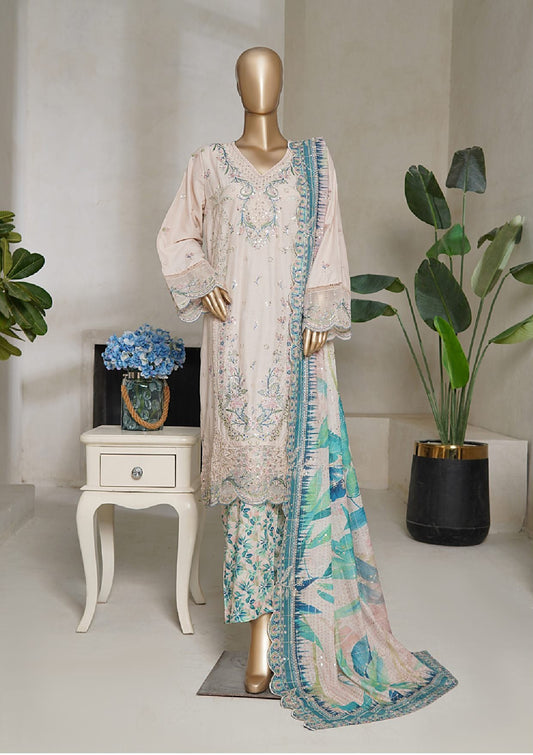 Bin Saeed | Stitched 3pc Luxury Embroidered Cotton Collection