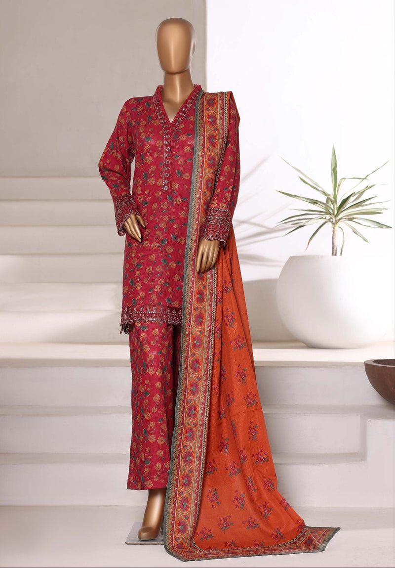 Sada Bahar | Stitched 3pc Malika Khaddar Embroidered Collection