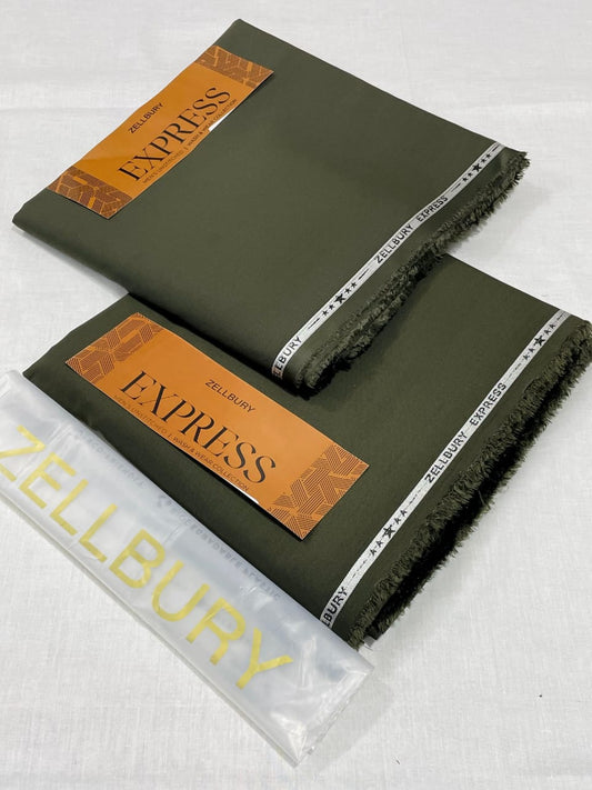 Zellbury Men’s | Unstitch Express Wash & Wear Collection – 4.25 Meter [ Dark Green ]