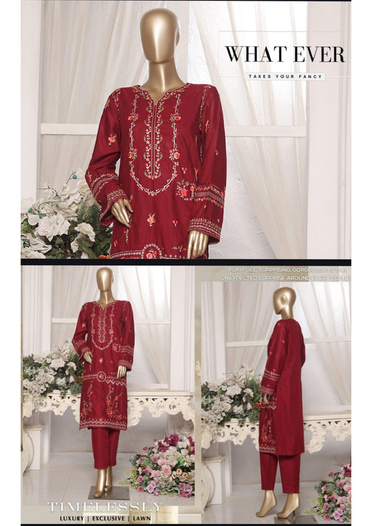 BIN SAEED| Stitched Embroidered Khaddar 2PC Collection