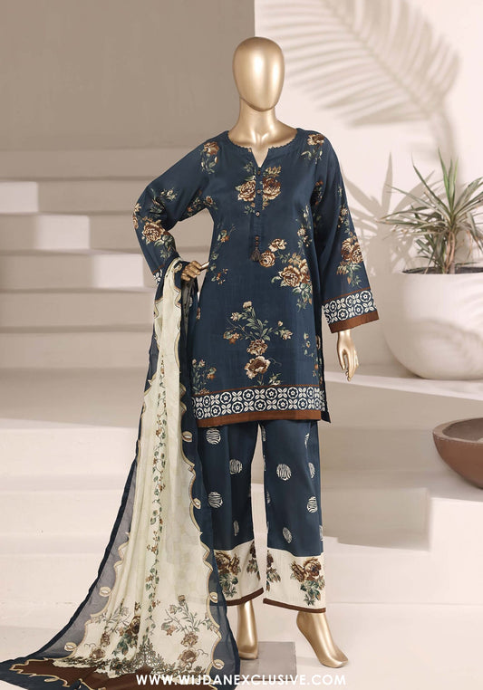 Sada Bahar | Stitch 3 Pc printed Lawn With Plazo