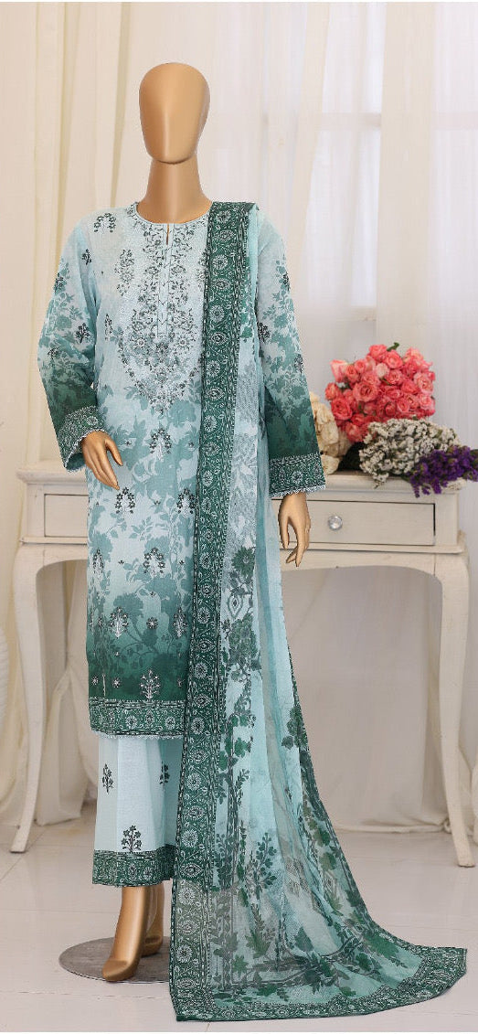 Virsa By HZ | Unstitched 3 Piece Embroidered Lawn Collection