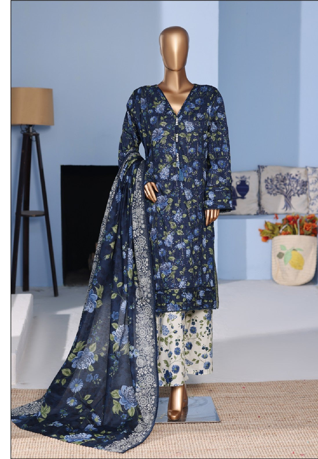 Bin Saeed | Stitch 3 Pc Embroidered Lawn Pintex Collection