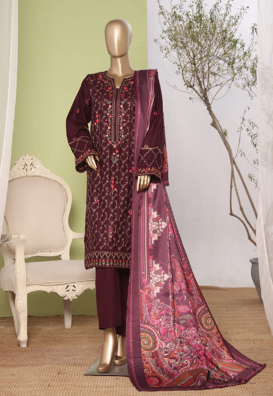 Bin Saeed | Stitched 3pc Embroidered Khaddar Latest Collection