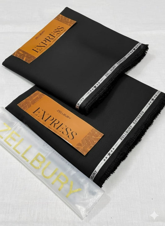 Zellbury Men’s | Unstitch Express Wash & Wear Collection – 4.25 Meter [Black]