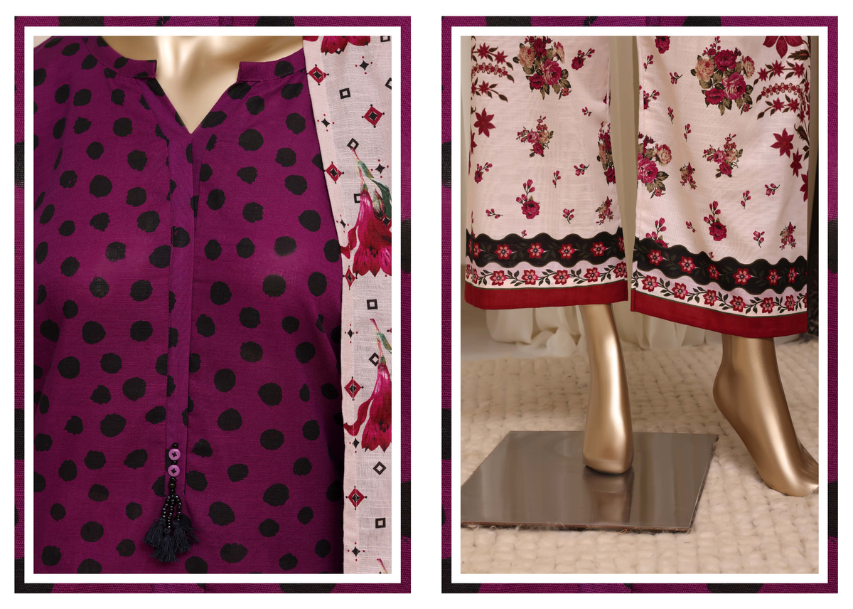 Sada Bahar | Stitched Printed Short Shirt Khaddar  With Flapper Trouser