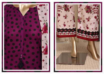 Sada Bahar | Stitched Printed Short Shirt Khaddar  With Flapper Trouser