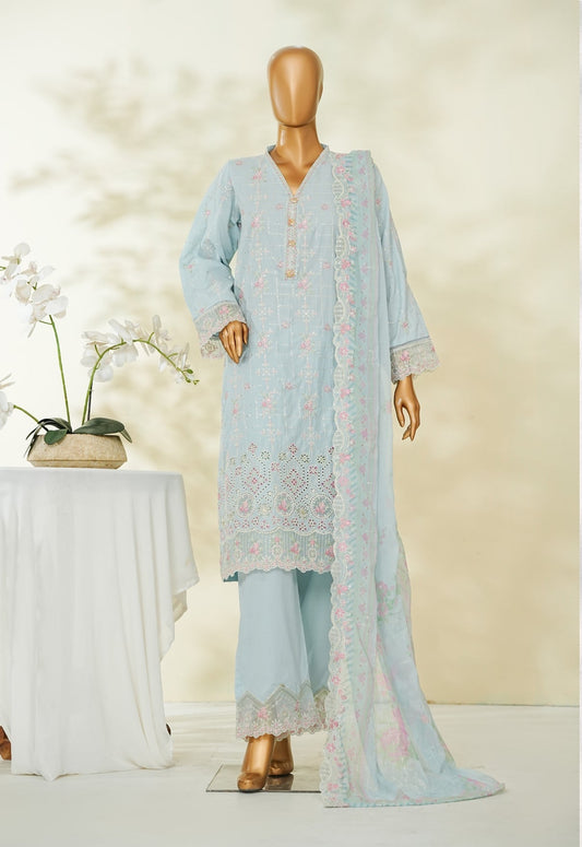 Bin Saeed | Stitch 3 PC Luxury Embroidered Lawn with Chiffon Dupatta