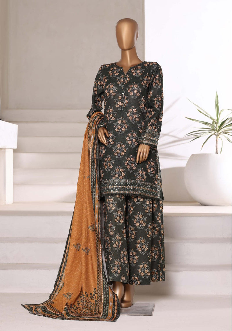Sada Bahar | Stitched 3pc Malika Khaddar Embroidered Collection