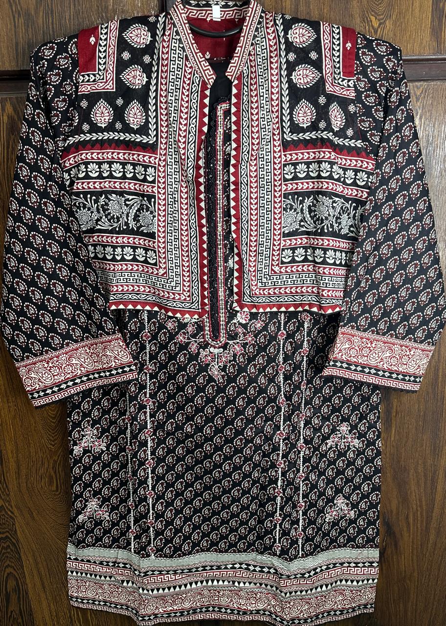 Bin Saeed | Stitched Embroidered with Coat 3pc Collection