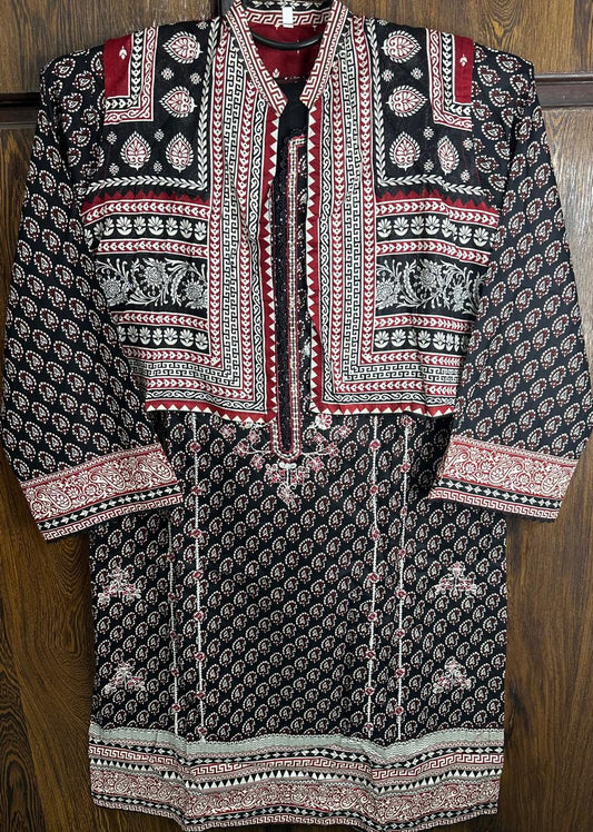 Bin Saeed | Stitched Embroidered with Coat 3pc Collection