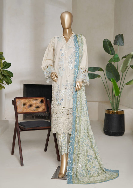 Bin Saeed | Stitched 3pc Luxury Embroidered Cotton Collection