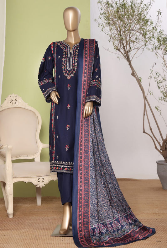 Bin Saeed | Stitched 3pc Embroidered Khaddar Latest Collection