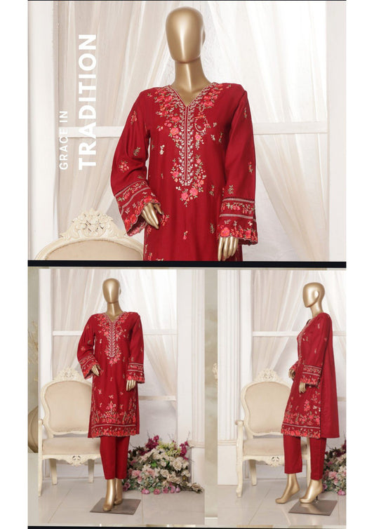BIN SAEED |Stitched Embroidered Khaddar 2PC Collection