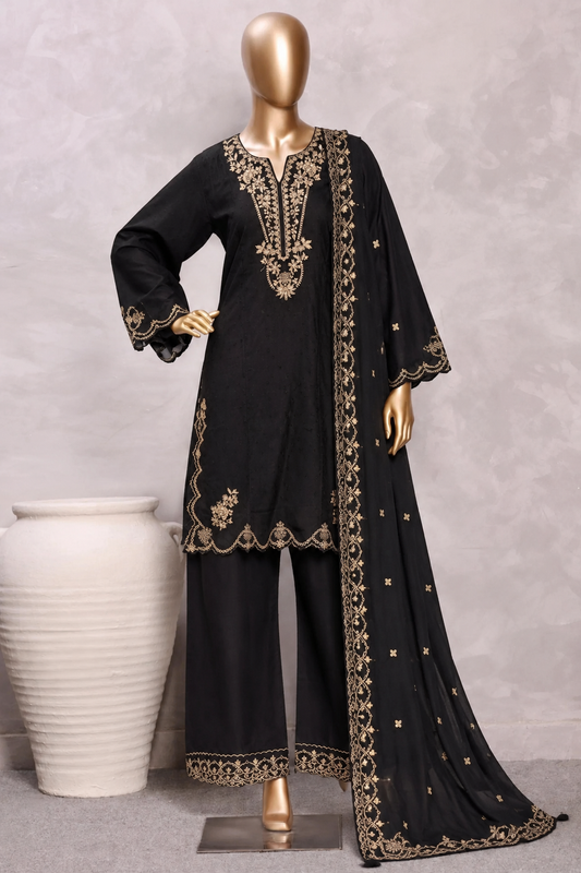 Bin Saeed | Stitch 3pc Embroidered Marina with shawl