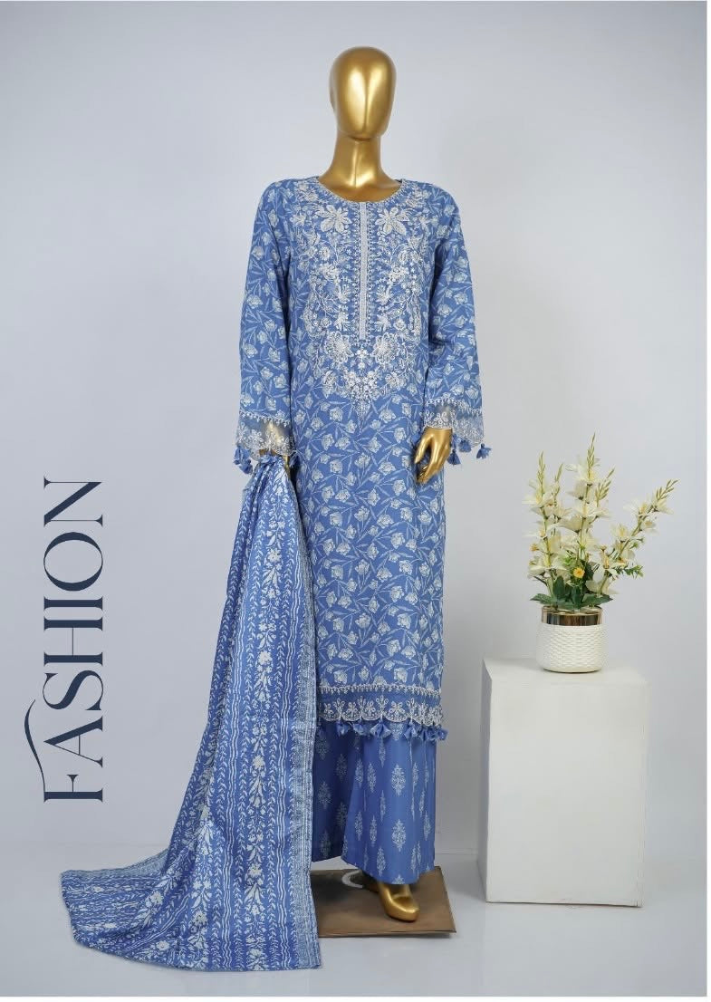 BIN SAEED | Exclusive Luxury Embroidered Viscose with Flapper — Stitched 3-Piece Collection