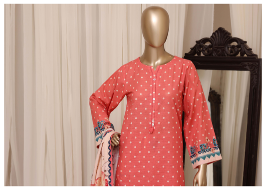 Sada Bahar | Stitched Printed Short Shirt Khaddar  With Flapper Trouser