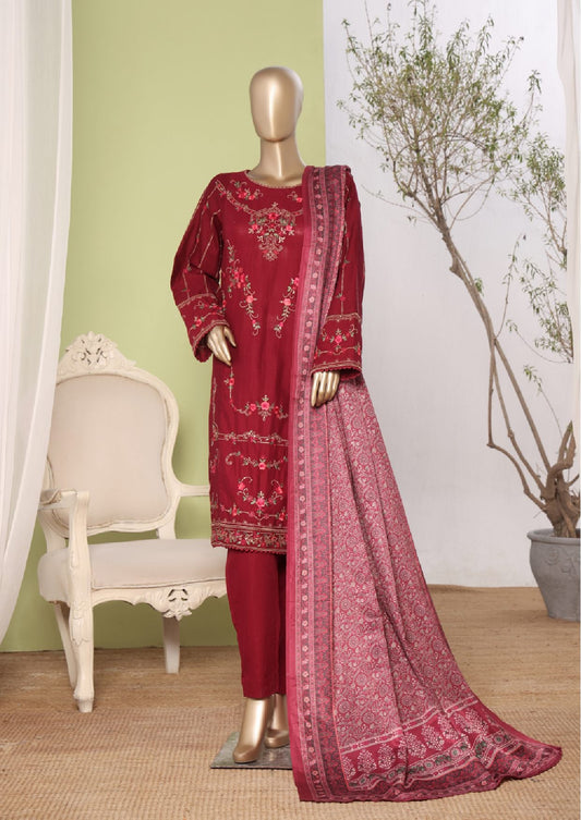 Bin Saeed | Stitched 3pc Embroidered Khaddar Latest Collection