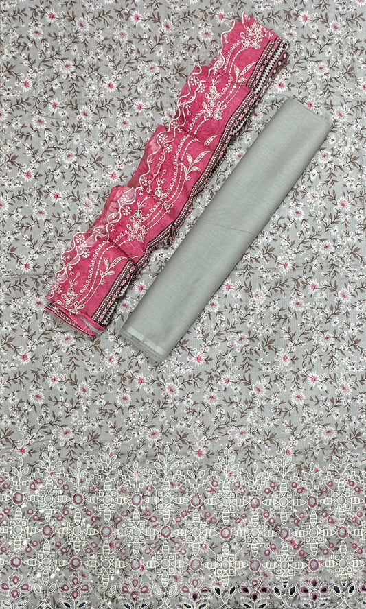 Bin Saeed | Unstitched 3-Piece Embroidered Cotton
