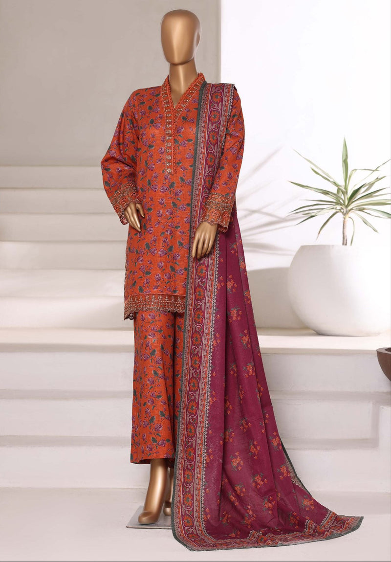 Sada Bahar | Stitched 3pc Malika Khaddar Embroidered Collection