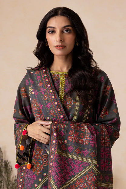 Zellbury | Unstitched 3 Pc Printed Printed Khaddar Collection