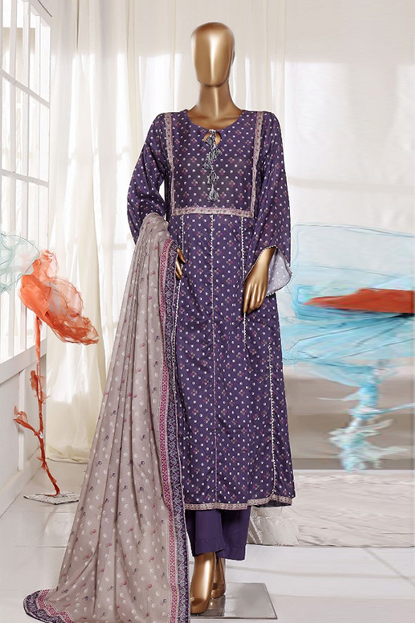 Bin Saeed | Stitch 3 Pc Printed Lawn Frock Collection
