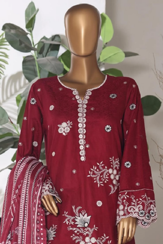 BIN SAEED | Stitched 3pc Embroidered Jacquard Lawn