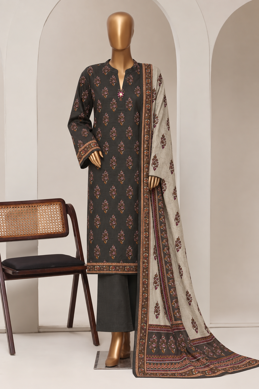 BIN SAEED | Stitch 3PC Printed Khaddar Collection – Premium Winter Collection