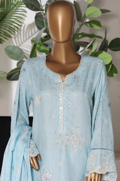 BIN SAEED | Stitched 3pc Embroidered Jacquard Lawn