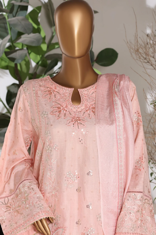 BIN SAEED | Stitched 3pc Embroidered Jacquard Lawn