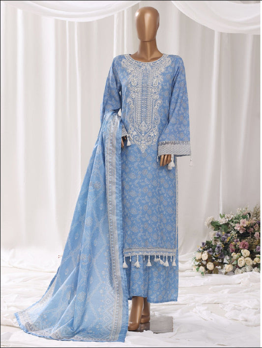 BIN SAEED | Exclusive Luxury Embroidered Viscose with Flapper — Stitched 3-Piece Collection
